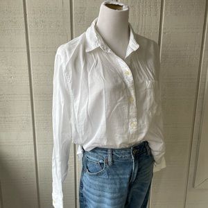 Old Navy Boyfriend White Button Down Size Large